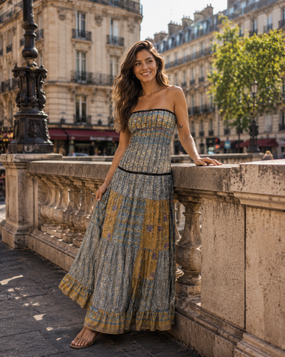 Vestido Indio Strapless