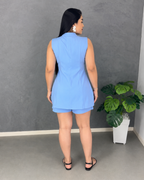 Conjunto de Sastrería de Chaleco y Pantalón Corto