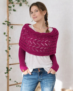 Poncho de Punto con Calados Elegantes para Mujer