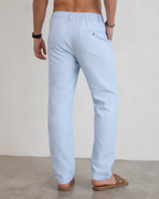 Pantalón de Lino con Cintura Ajustable