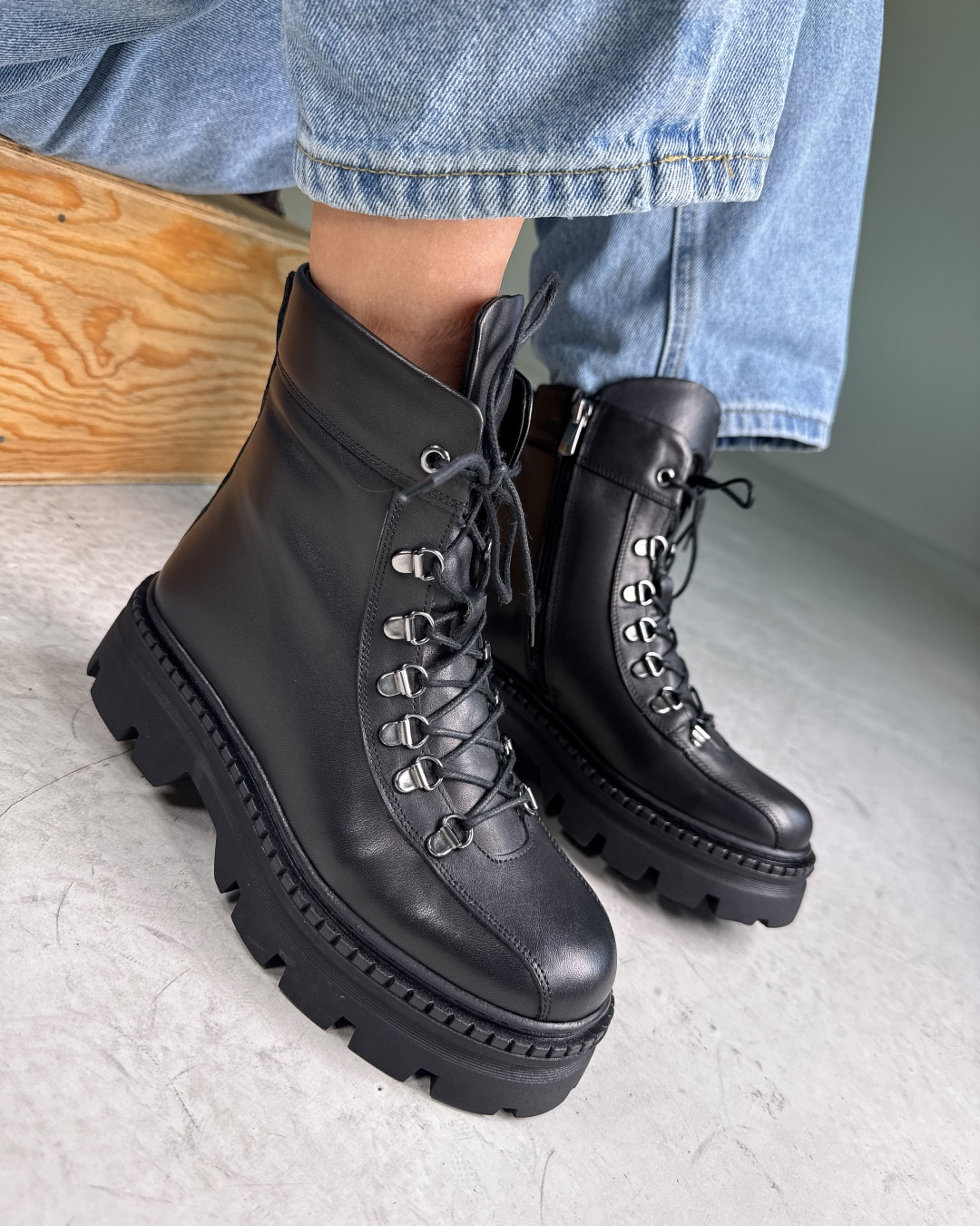 Botas con tacón alto y forro polar para mujer