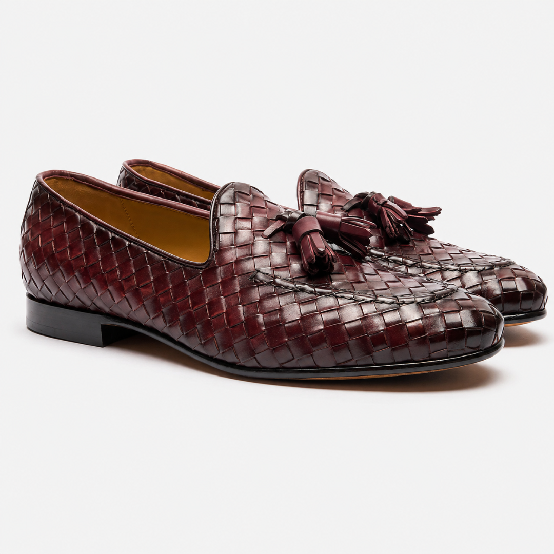 Mocasines Elegantes de Piel Trenzada