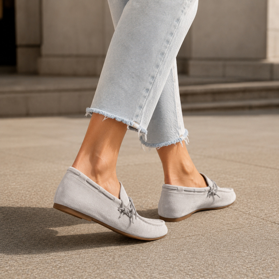 Mocasines de Antelina con Cordón®