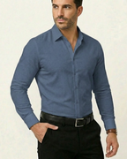 Camisa de Vestir con Tecnología de Estiramiento y Sin Planchado