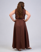 Vestido Midi con Cinturon Ajustable