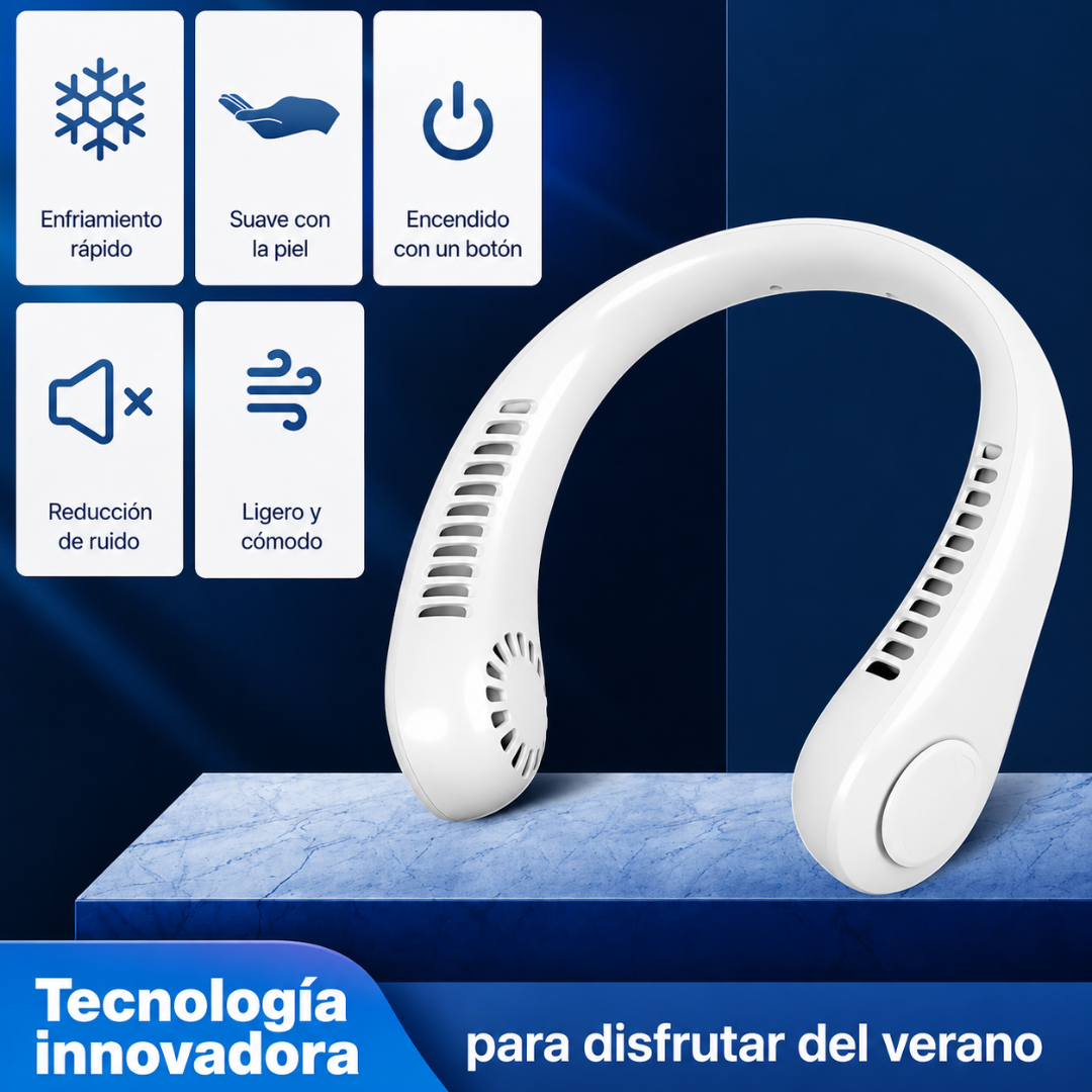 Ventilador Portátil de Cuello - Frescura cómoda en cualquier momento