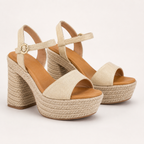 Sandalias de Plataforma con Tacón Ancho