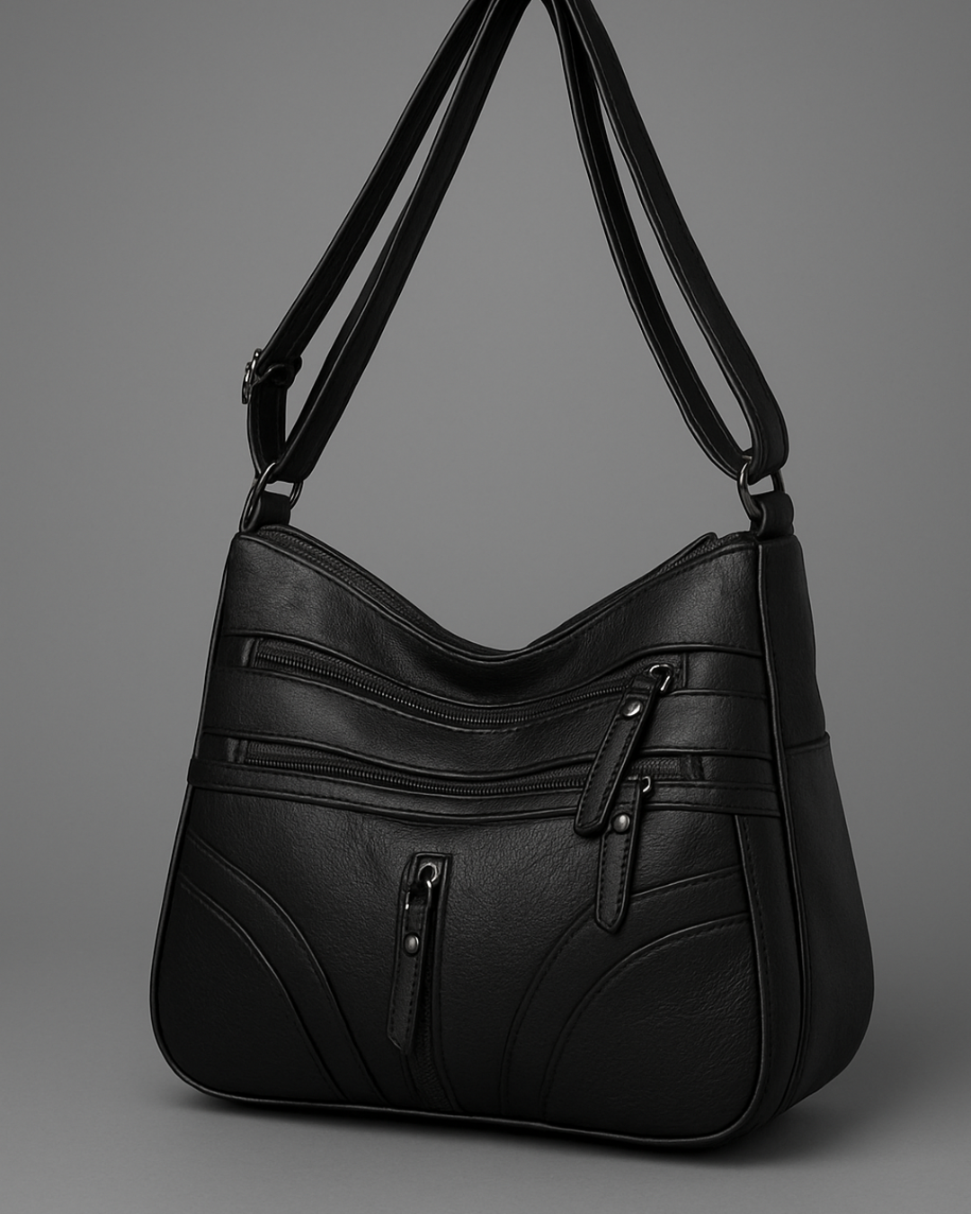 Bolso con múltiples compartimentos y textura suave®