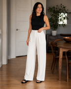 Pantalones Clásicos de Pierna Ancha para Mujer
