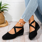 Zapatos de Cuña con Tiras Cruzadas