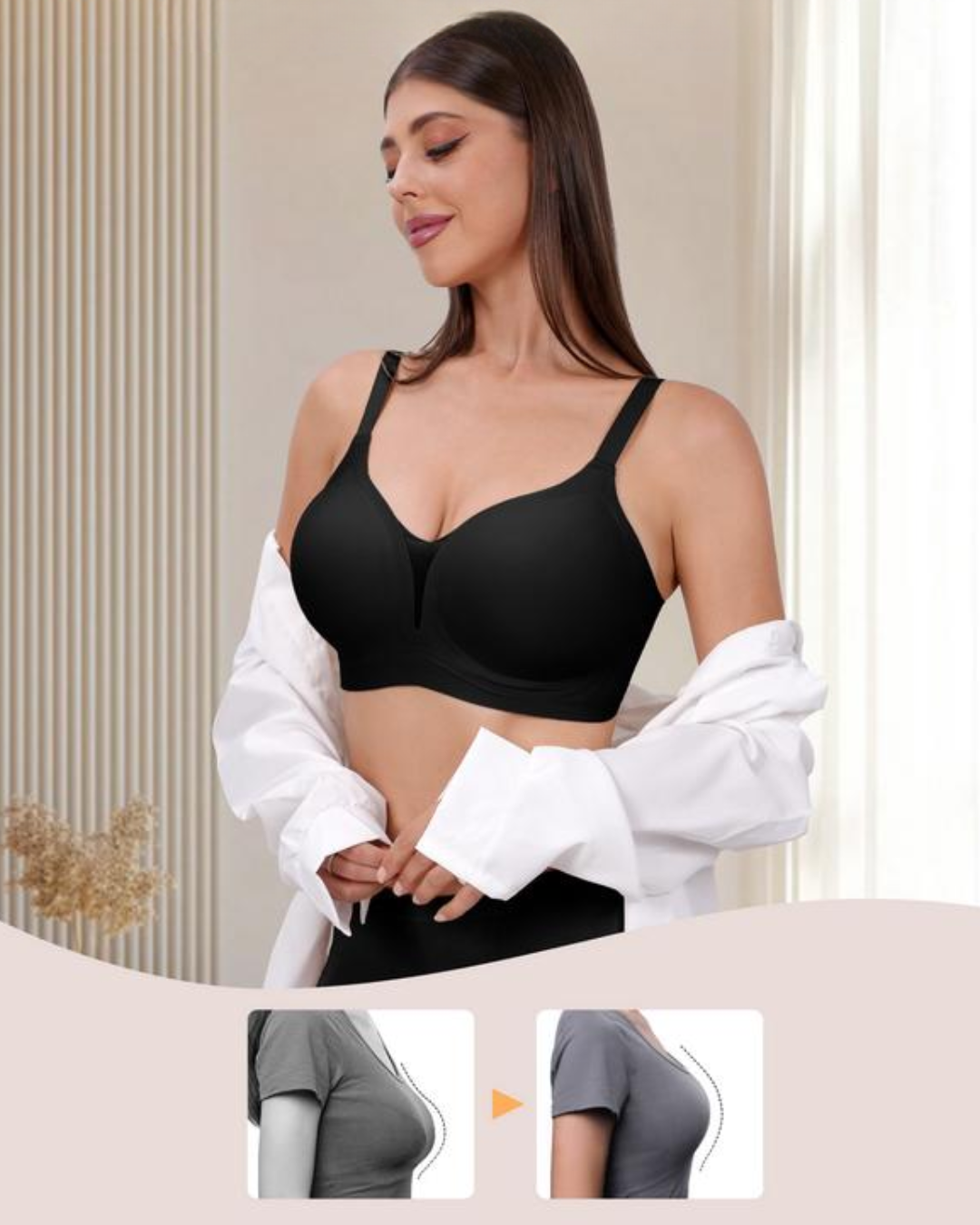 Sujetador sin Aros con Escote en V (OFERTA 2X1)®
