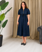 Vestido Camisero de Jean con Cintura Ajustable®