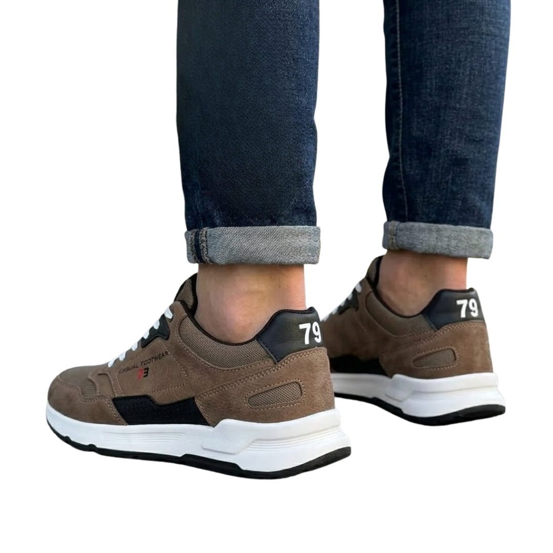 Zapatillas Deportivas de Cuero Genuino para Hombre