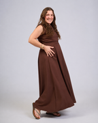 Vestido Midi con Cinturon Ajustable