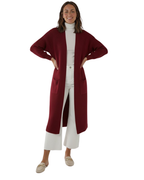 Cárdigan Largo de Punto Para Mujer