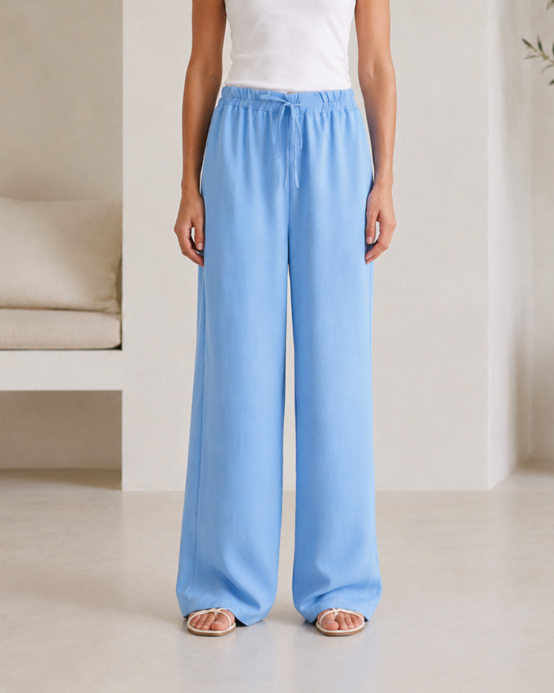 Pantalón Fluido de Corte Recto