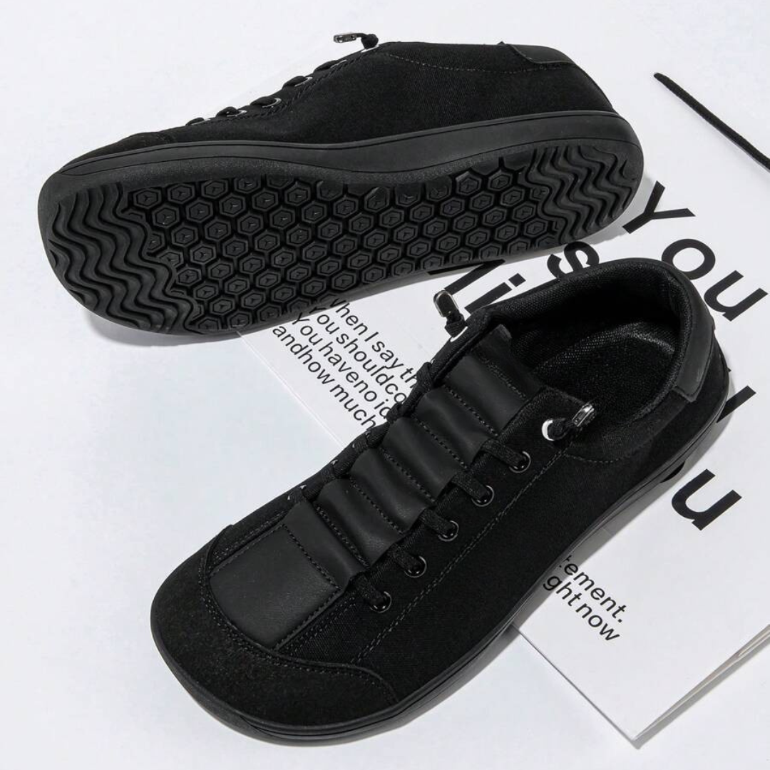 Zapatos casuales de lona con puntera ancha para hombre y mujer