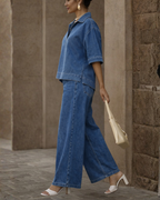 Conjunto Oversize de Denim Estilo Urbano