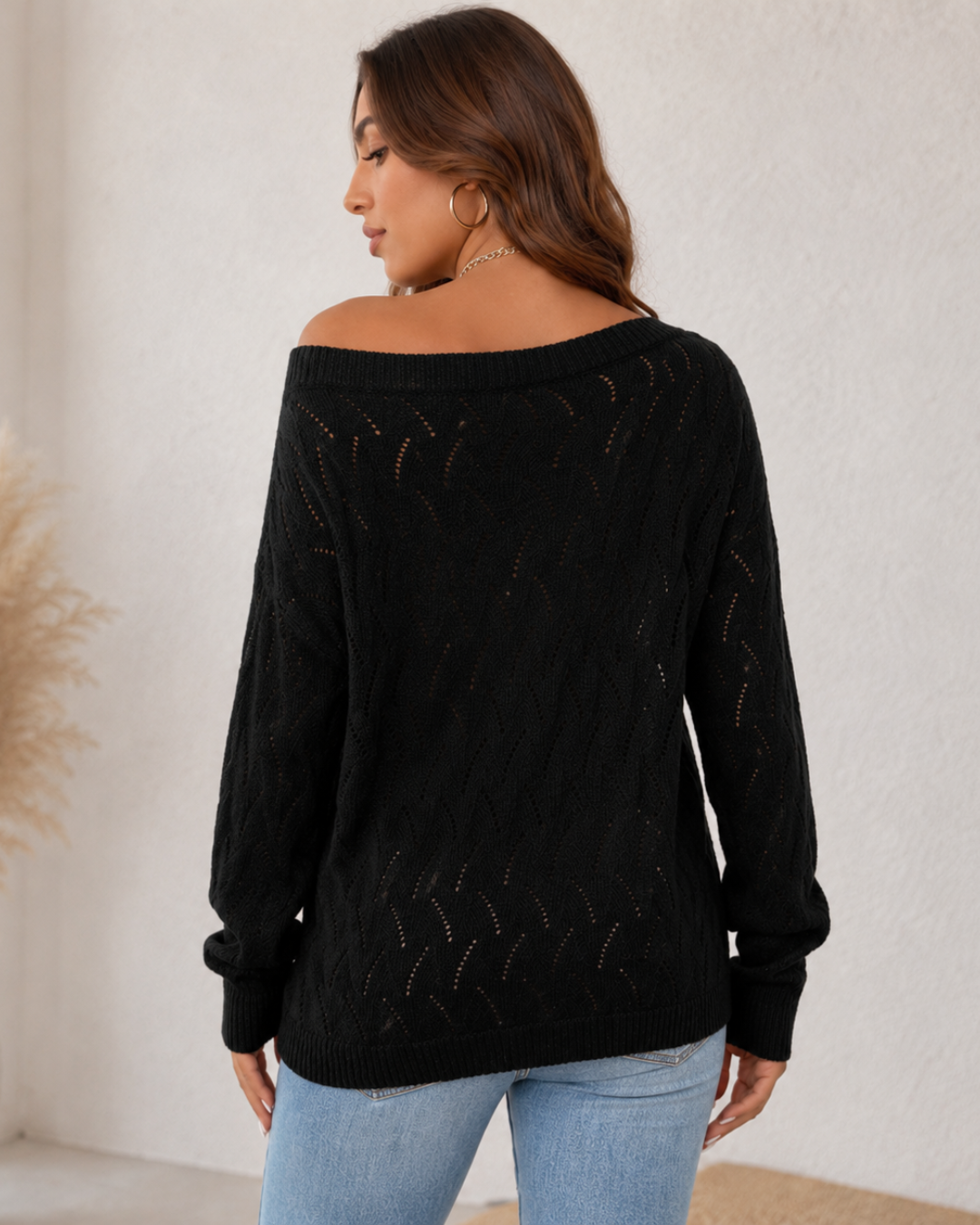 Jersey Calado con Escote Bardot