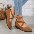 Zapatos de Cuña con Tiras Cruzadas