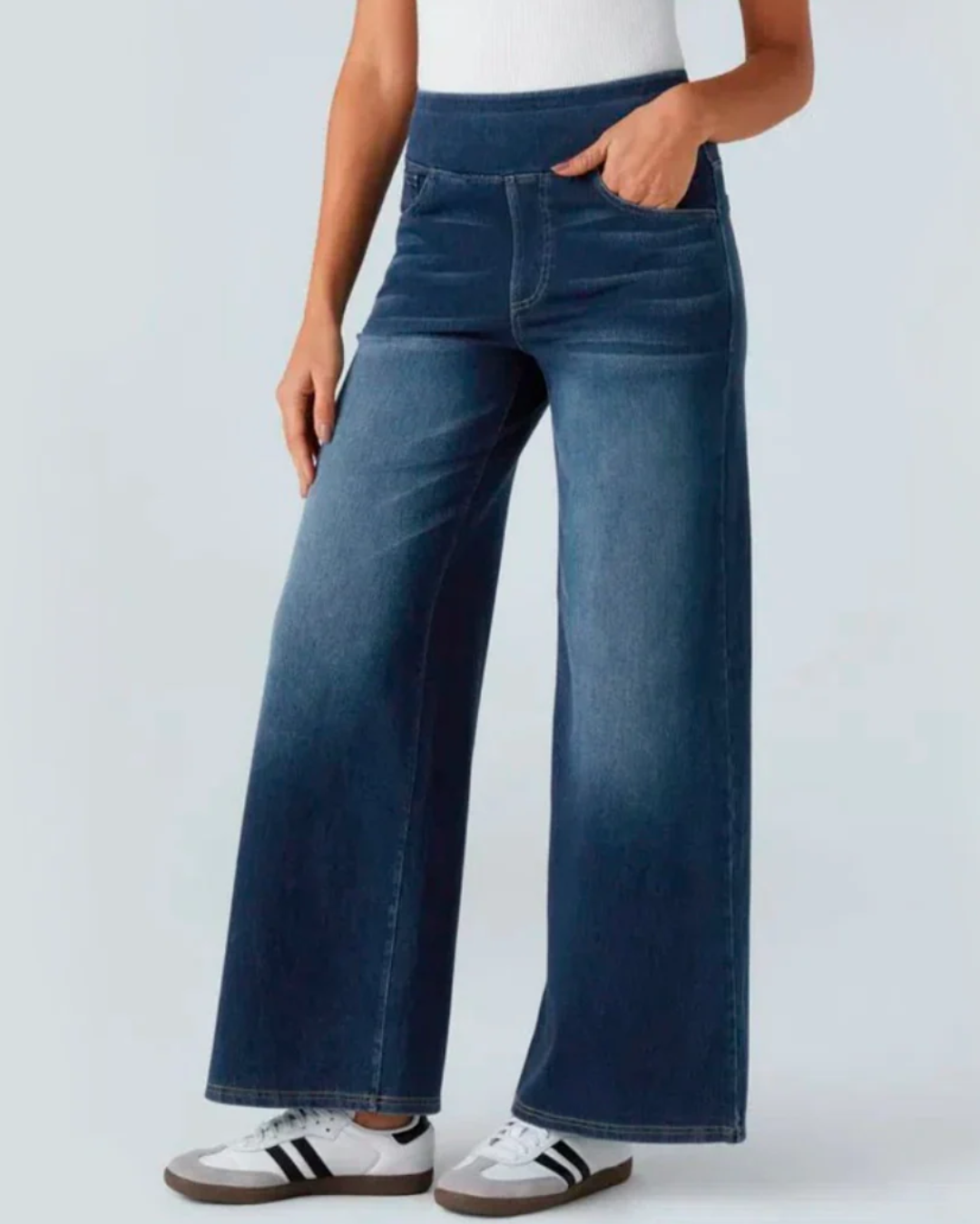 Pantalón de Pata Ancha Elástico para Mujer®