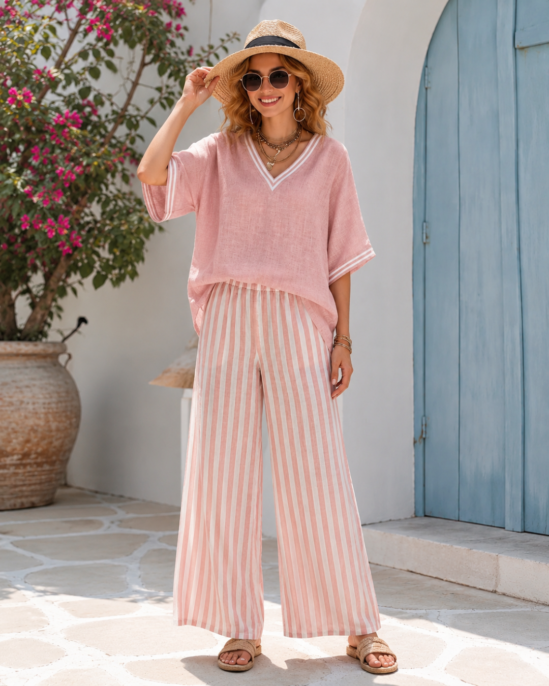 Conjunto a Rayas de Lino®