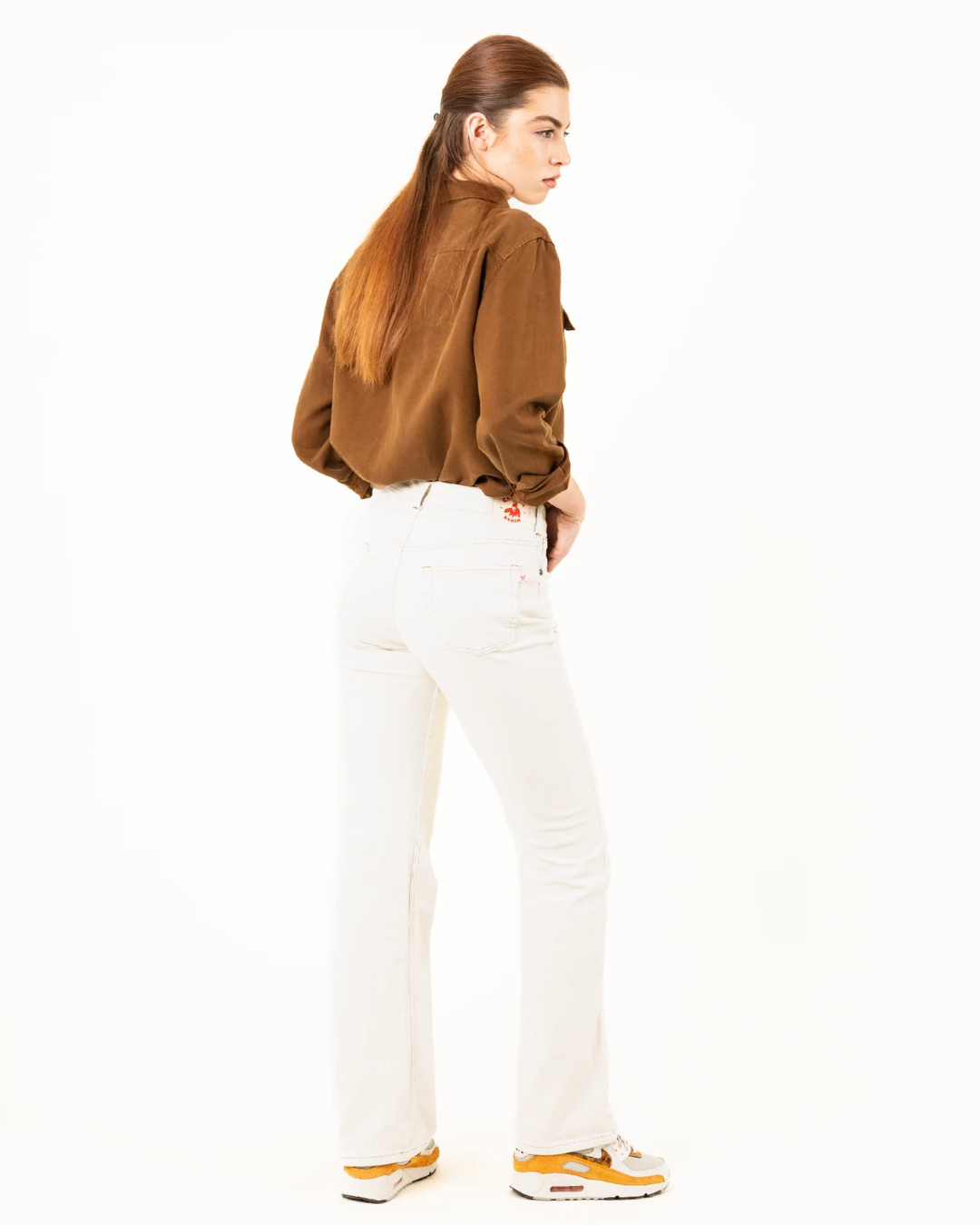Pantalón de Pana Orgánica de Corte Recto para Mujer