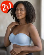 Sujetador Bandeau Sin Tirantes con Copas Moldeadas y Banda Ancha (OFERTA 2X1)