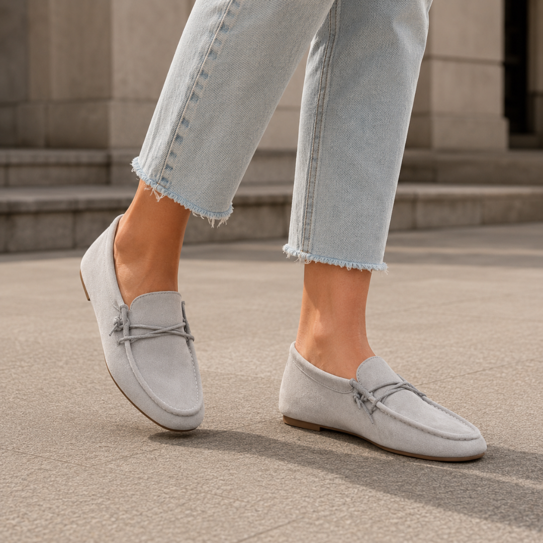 Mocasines de Antelina con Cordón®