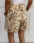 Short Elástico con Estampado de Mariposas®