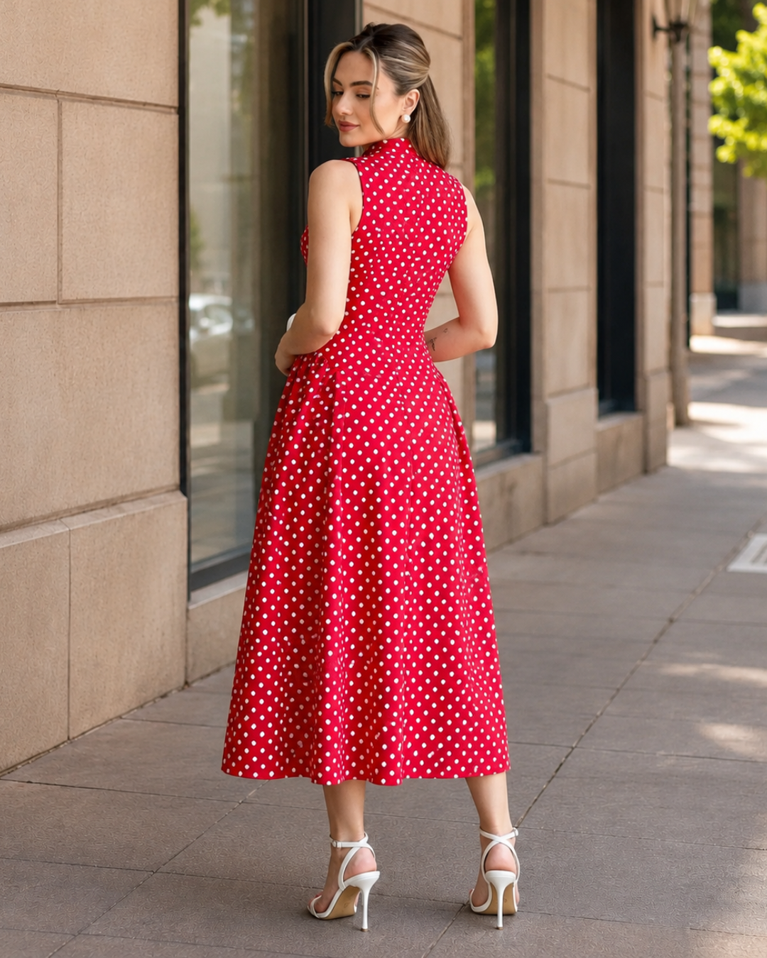 Vestido Midi de Lunares®