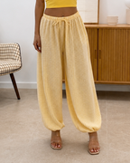 Pantalón Bombacho de Cuadros con Cintura Ajustable