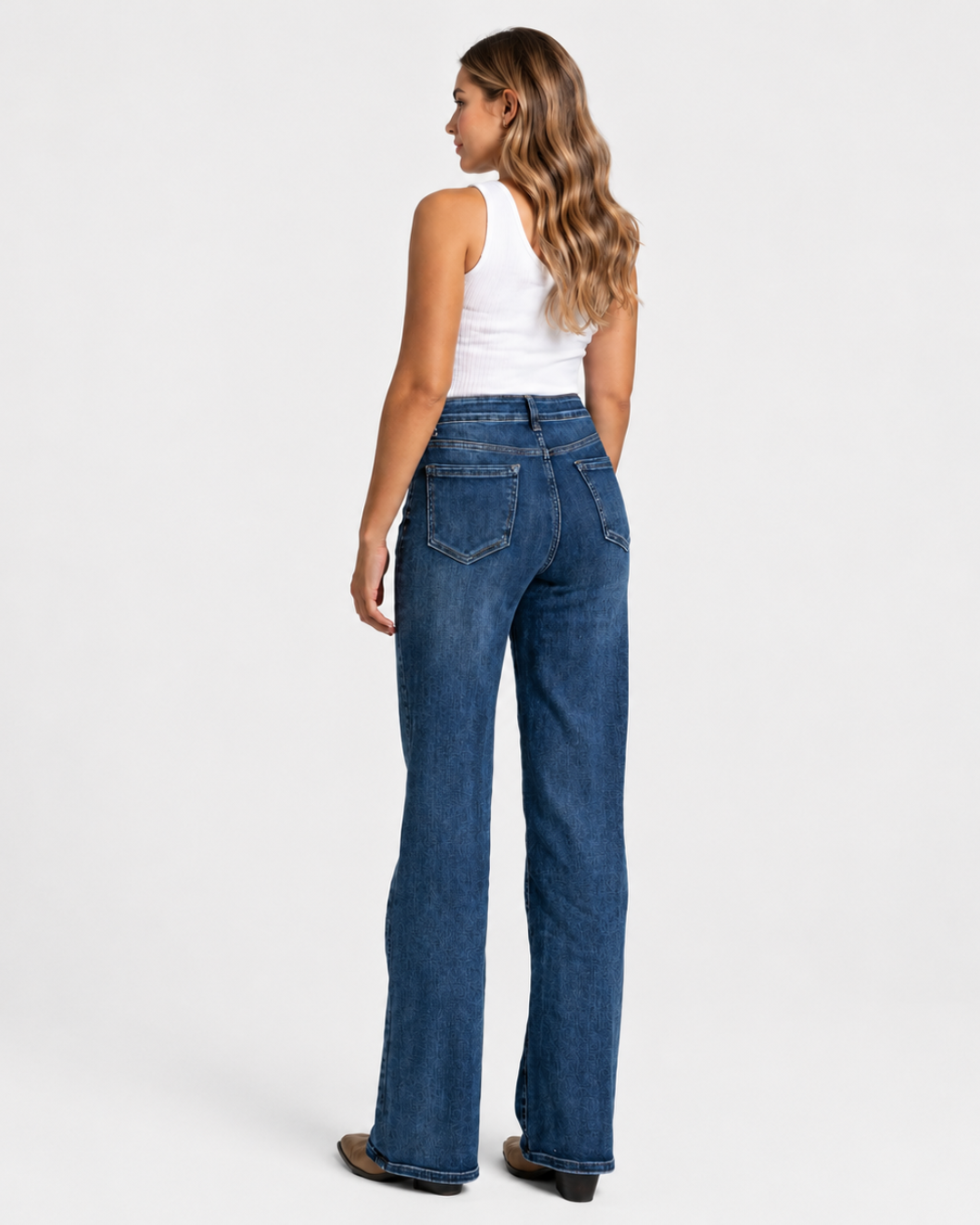 Pantalones de Mezclilla Anchos de Cintura Alta®
