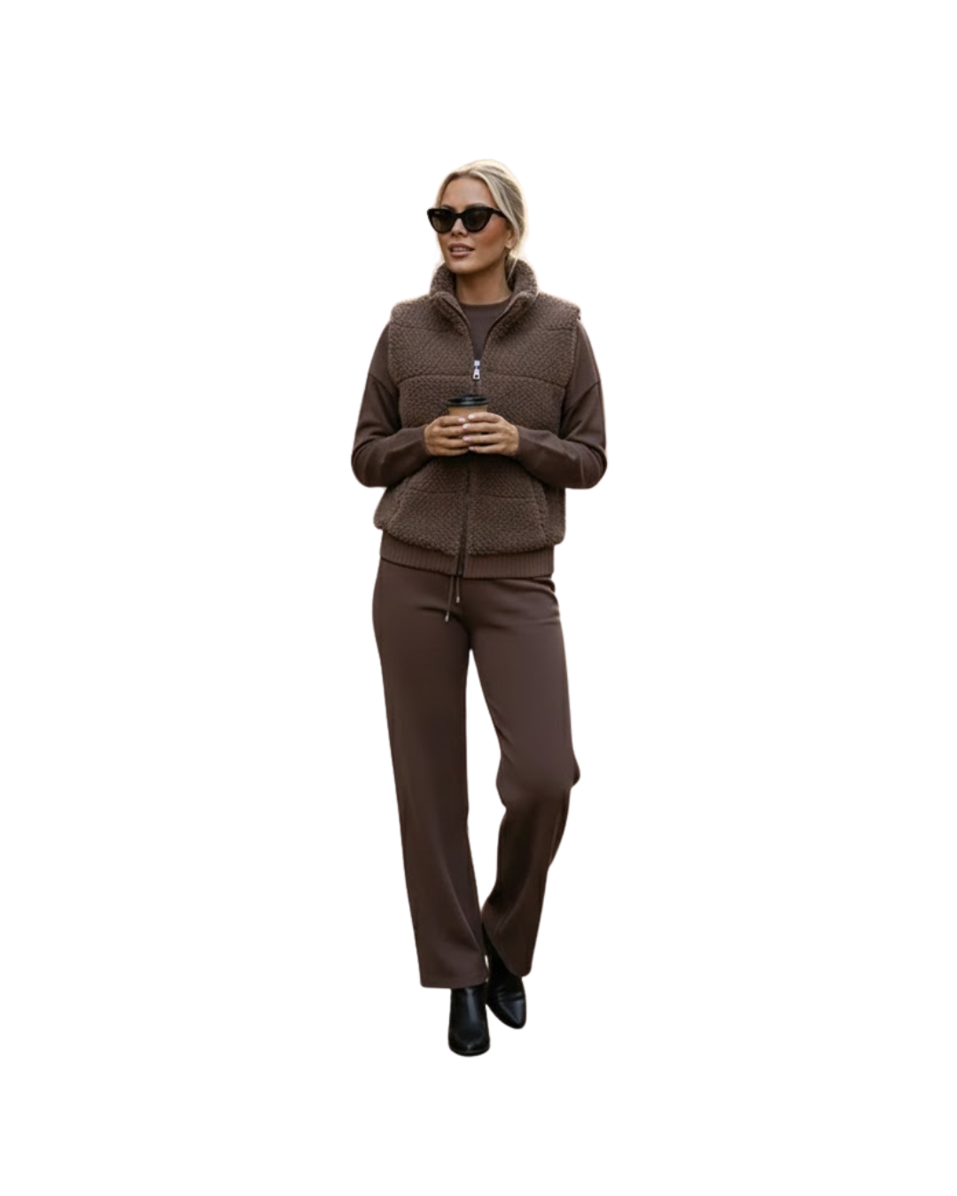 Conjunto de Punto de Lujo de 3 Piezas para Máxima Comodidad Para Mujer®