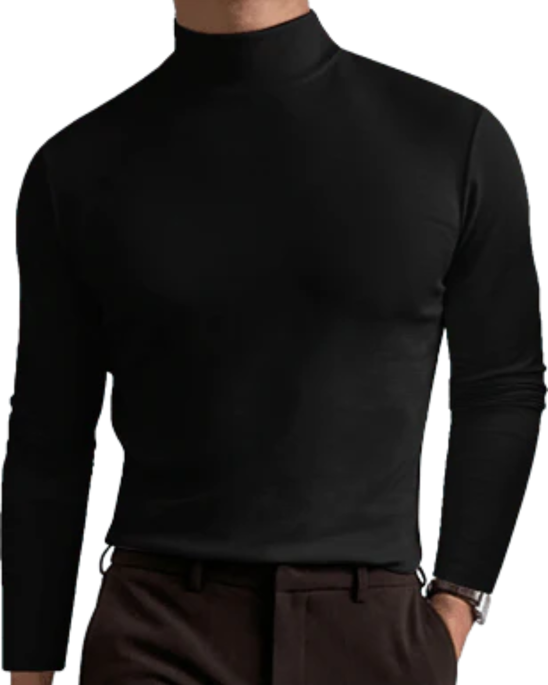 Camiseta Térmica de Cuello Alto y Manga Larga para Hombre®