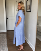 Vestido Camisero Holgado con Bolsillos