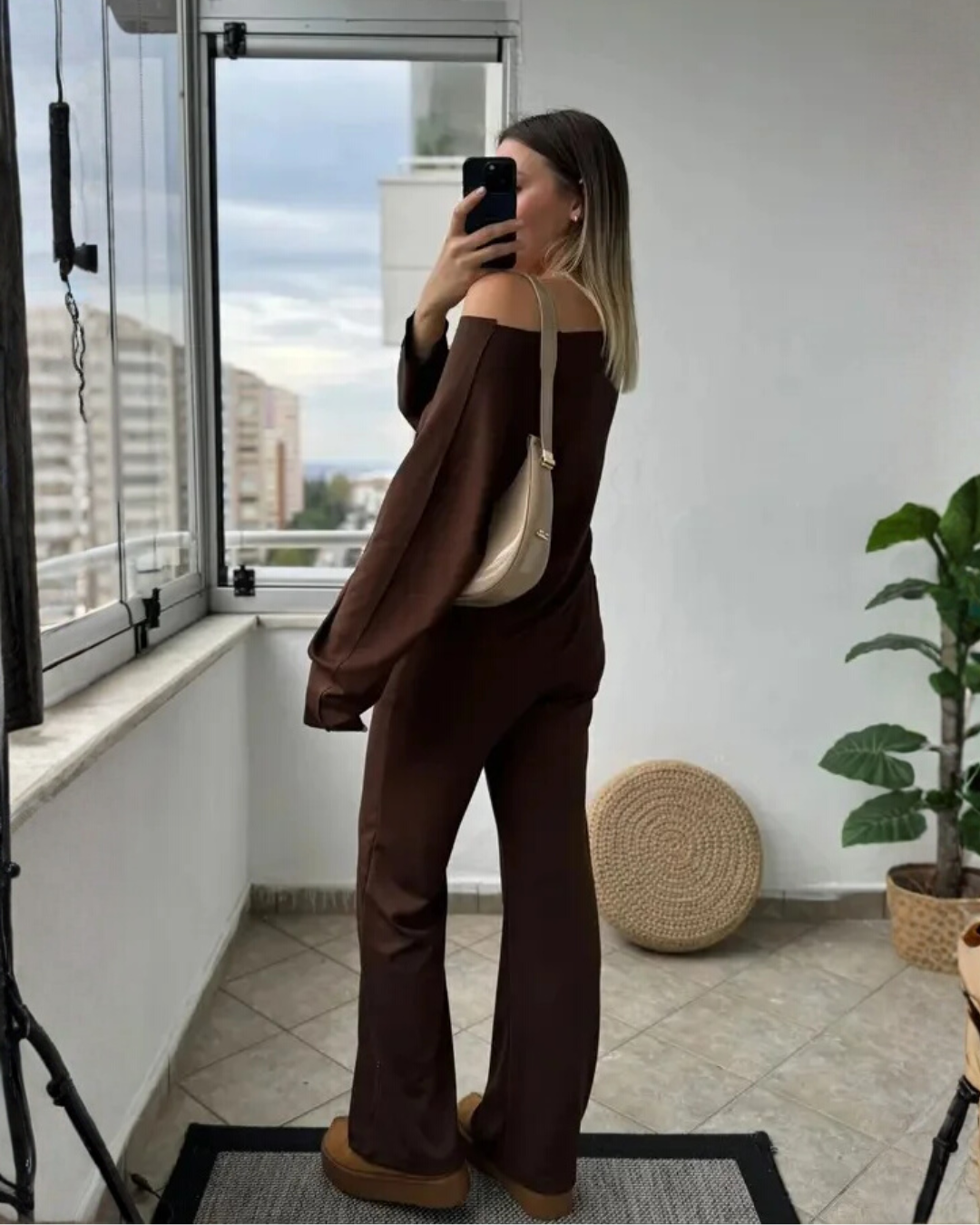 Conjunto Holgado de Dos Piezas con Tejido Suave para Mujer®