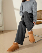 Pantalones Anchos de Material sintético para Mujer