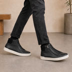 Zapatillas altas de piel con cremallera®
