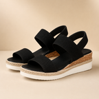 Sandalias de Cuña con Tiras Elásticas