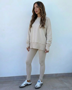 Conjunto Deportivo de Suéter Holgado y Pantalón para Mujer®