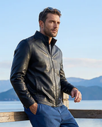 Chaqueta de Cuero con Forro Térmico para Hombre