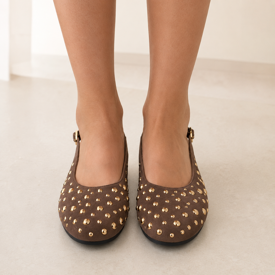 Bailarinas con Tachas y Correa Trasera®