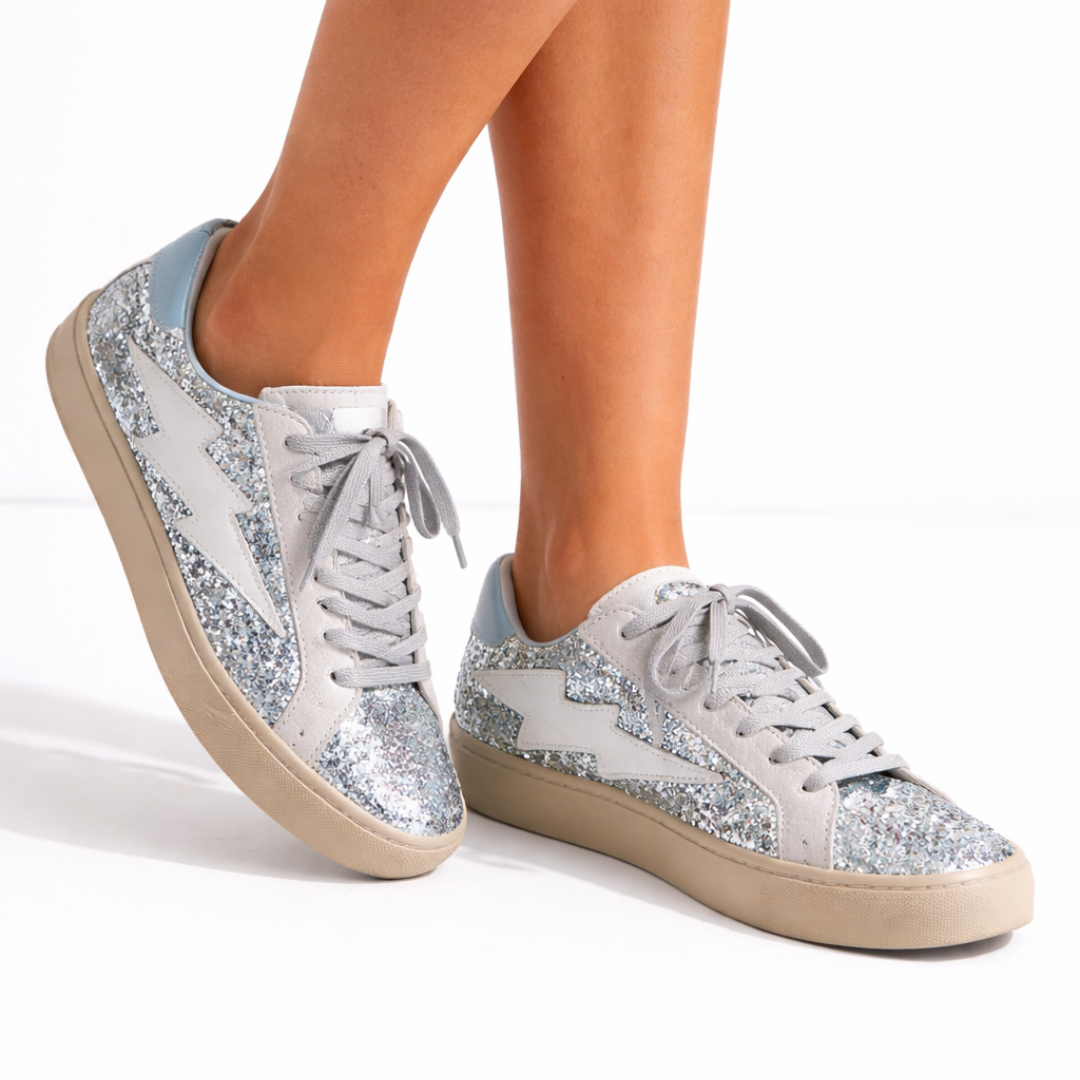 Zapatillas Rayo con detalles de purpurina brillante