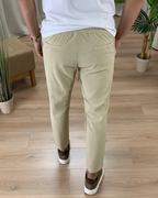 Pantalones de Corte Recto con Cintura Ajustable de Cordón para Hombres