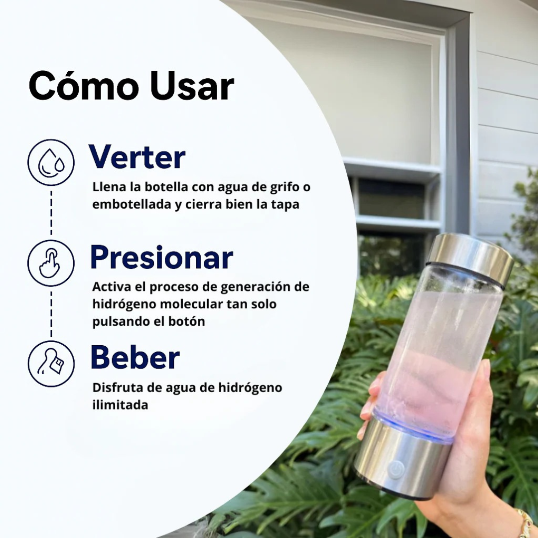 Botella Generadora de Hidrógeno Agua Ultra-Hidratante