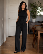 Pantalones Clásicos de Pierna Ancha para Mujer