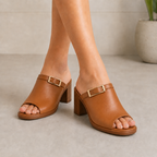 Sandalias Mule de Tacón Ancho®
