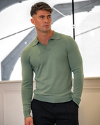 Polo de Manga Larga Suave y Transpirable para Hombre®
