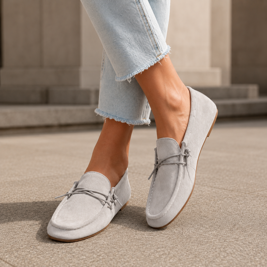 Mocasines de Antelina con Cordón®